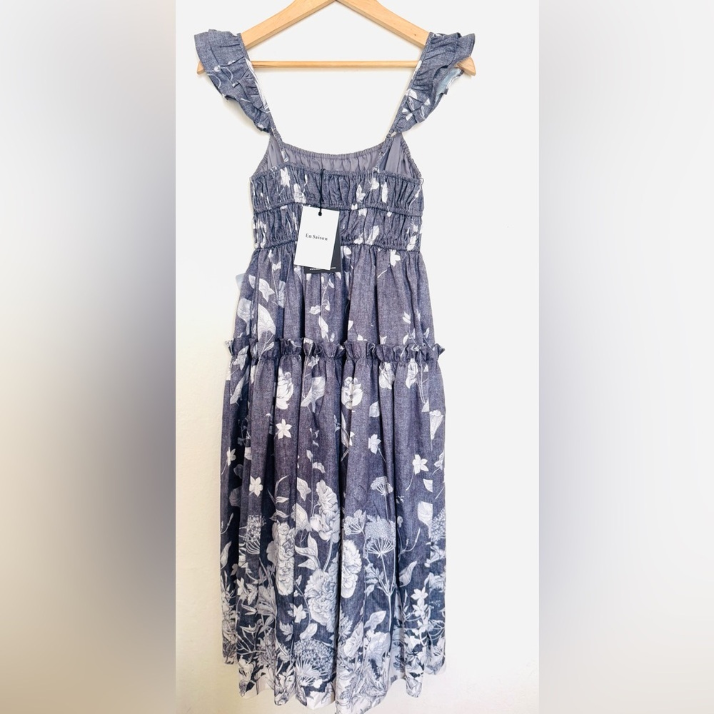 NWT En Saison Sydney Floral Tiered Midi Sundress - Picture 4 of 8